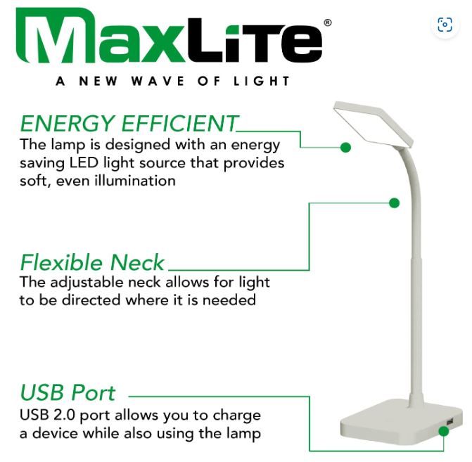 ML7LA4S30WH LED Desk Lamp White
