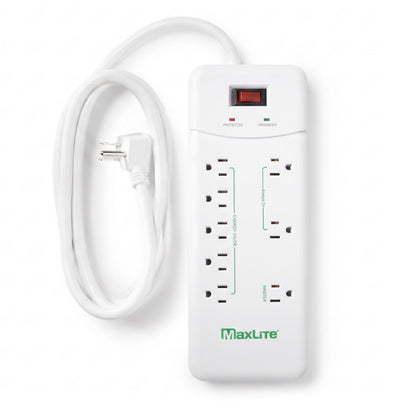 ADVANCED POWER STRIP WITH 8 RECEPTACLES AND 1350 JOULES OF SURGE PROTECTION