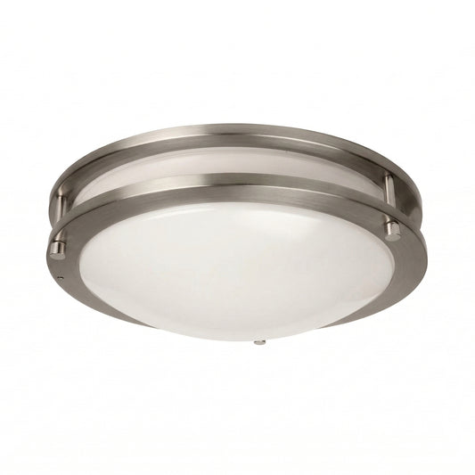 12 in. Architectural Flush Mount, Nickel, Wattage and CCT Selectable