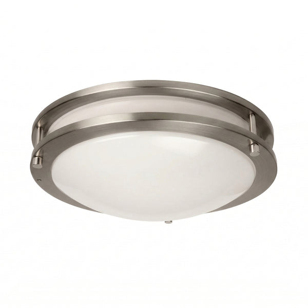 12 in. Architectural Flush Mount, Nickel, Wattage and CCT Selectable