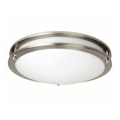 14 in. Architectural Flush Mount, Nickel, Wattage and CCT Selectable