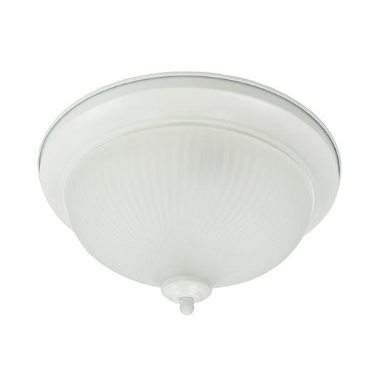 ML2E242TRWH27-V2 White 13" Flushmount Ceiling fixture (Includes 2 LED Bulbs)