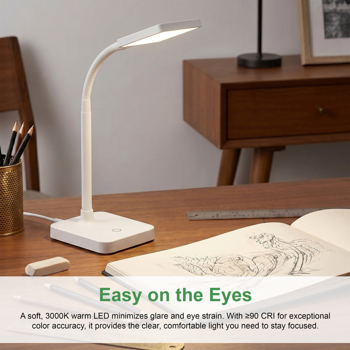 ML7LA4S30WH   LED Desk Lamp White