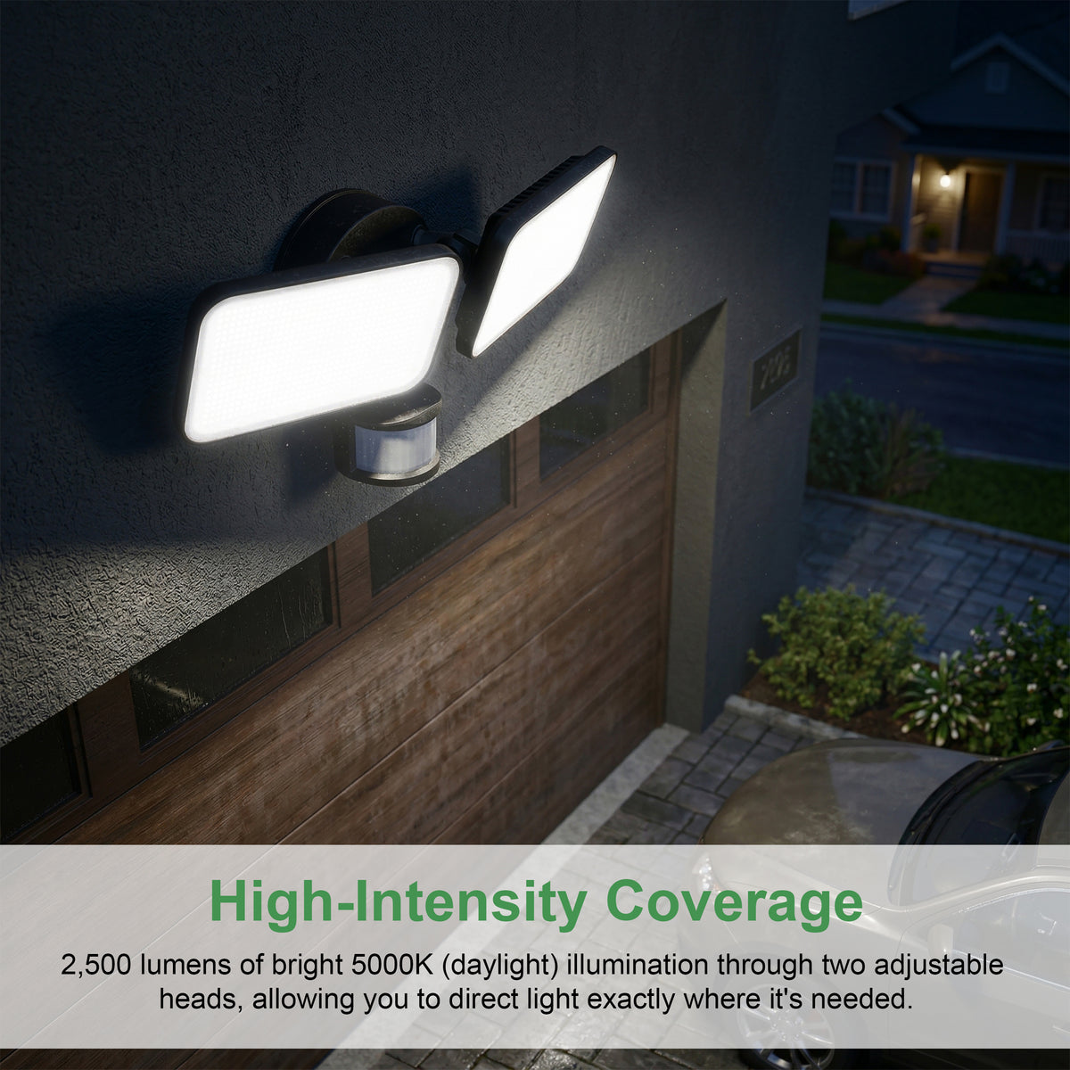 LED Motion and Dusk to Dawn Outdoor Flood Light fixture