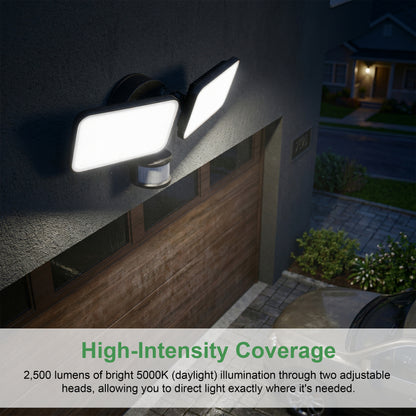 LED Motion and Dusk to Dawn Outdoor Flood Light fixture