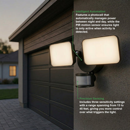 LED Motion and Dusk to Dawn Outdoor Flood Light fixture
