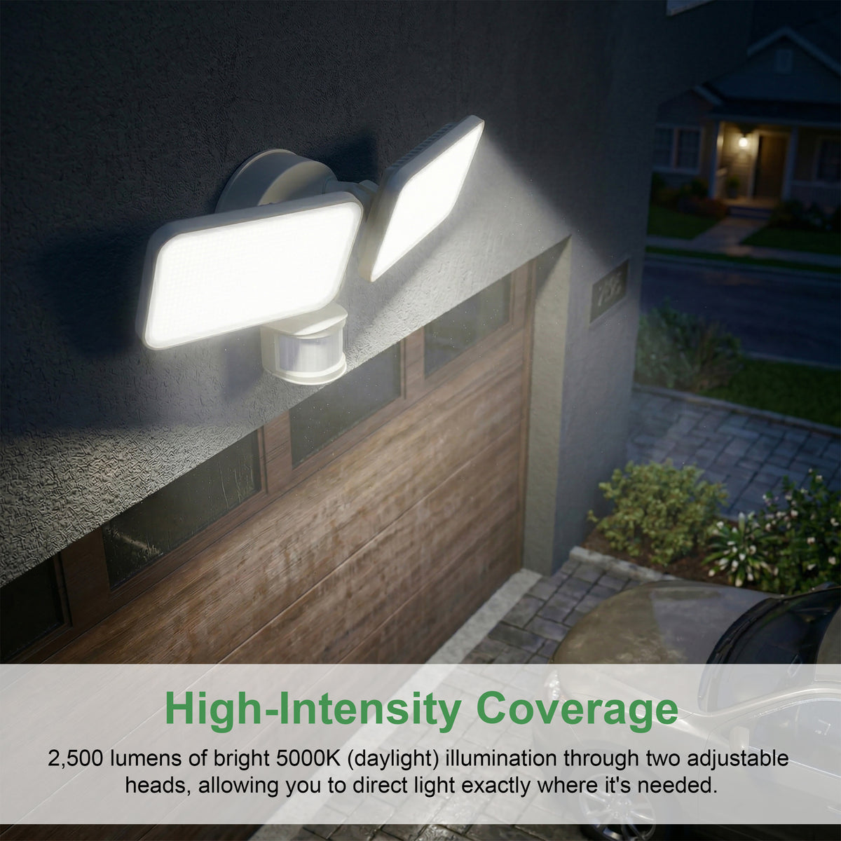 LED Motion and Dusk to Dawn Outdoor Flood Light fixture