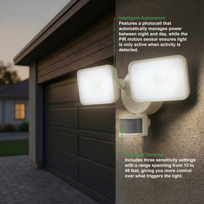 LED Motion and Dusk to Dawn Outdoor Flood Light fixture