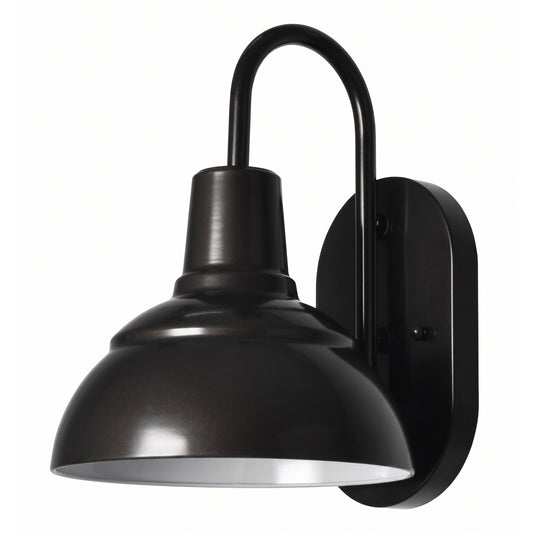 Modern Farmhouse Outdoor Wall Light, Black, E26 Socket