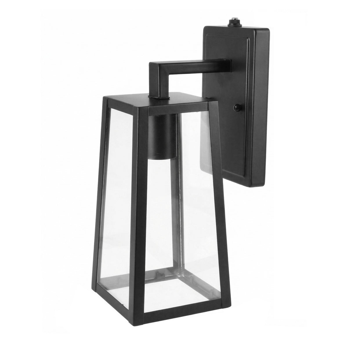 Trapezoid Outdoor Wall Light, Black