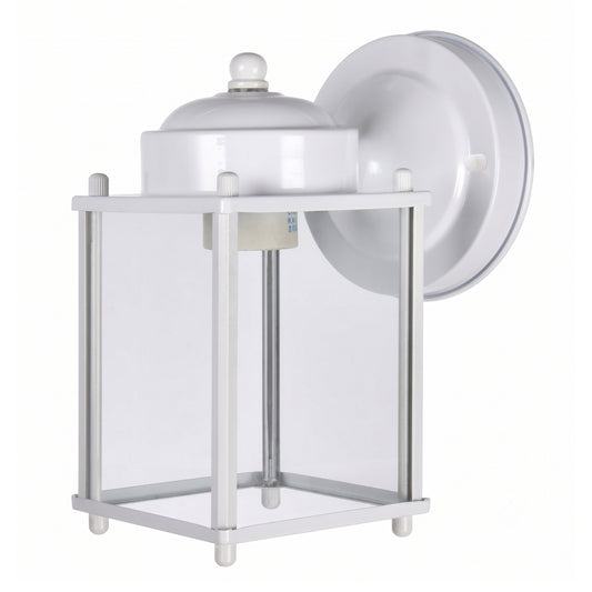 White Colonial Outdoor Wall Light, E26 Socket