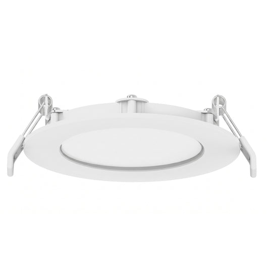 SLIM SMOOTH ROUND DOWNLIGHT, 8 INCH, 23W, 120V - TRIAC DIMMING, 2700/3000/3500/4000/5000K CCT SELECTABLE, WHITE